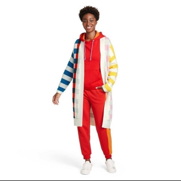 Lego X Target Collaboration Color Block Duster Cardigan NWT XS - Picture 2 of 10